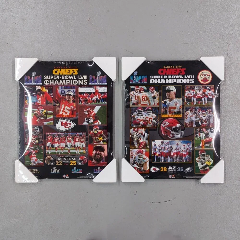Kansas City Chiefs Super Bowl LVII & LVIII Championships Plaques - Picture 1 of 5